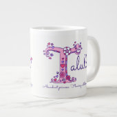 Talulla douanenaam roze grote koffiekop (Voorkant rechts)