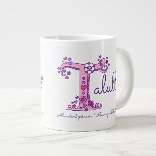 Talulla douanenaam roze grote koffiekop (Voorkant rechts)