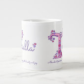 Talulla douanenaam roze grote koffiekop (Voorkant)