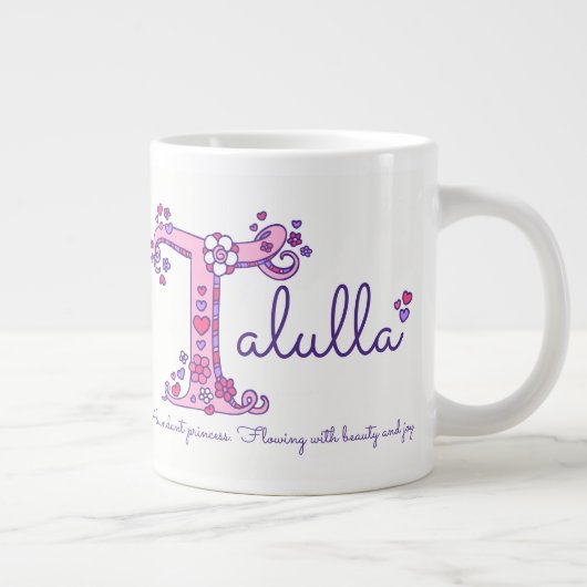 Talulla douanenaam roze grote koffiekop (Rechts)