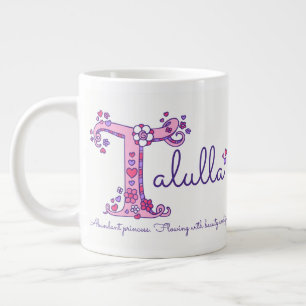 Talulla douanenaam roze grote koffiekop