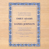 Talvera Fiesta Spaanse Mexicaanse bestemming bruil Acryl Uitnodigingen (Voorkant)