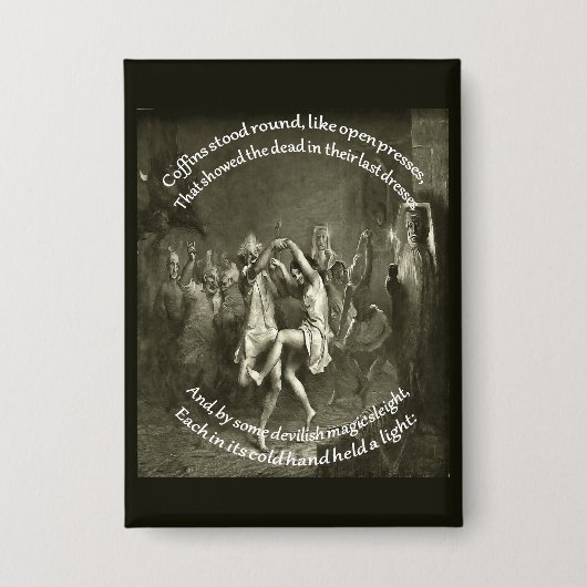 Tam O Shanter Burns Night Quote In Grey Button (Voorkant)