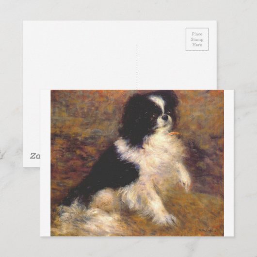 Tama de japanse hond van Pierre-Auguste Renoir Briefkaart (Voorkant / Achterkant)