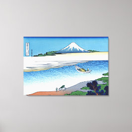 Tama River in de provincie Musashi Canvas Afdruk