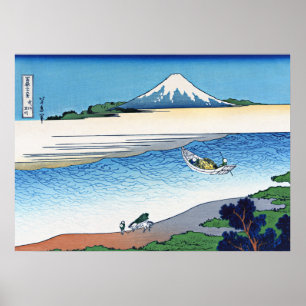 Tama River in de provincie Musashi Poster