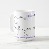 Tamadol redt je leven koffiemok (Voorkant links)