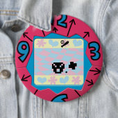 Tamagotchi badge. ronde button 6,0 cm (In situ)