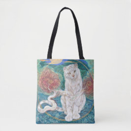 Tamaki: Divine White Tiger of the Moonlit Ring Tote Bag