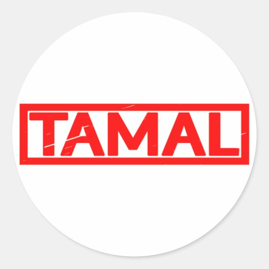 Tamal Stamp Ronde Sticker (Voorkant)