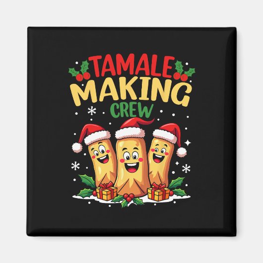 Tamale Crew Grappig Mexicaanse Kerstman T Magneet (Voorkant)