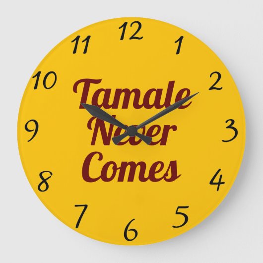 Tamale komt nooit uit de muur grote klok (Voorkant)