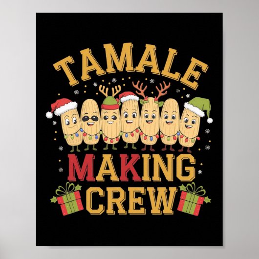 Tamale maakt bemanning grappige Mexicaanse kerstpy Poster (Voorkant)