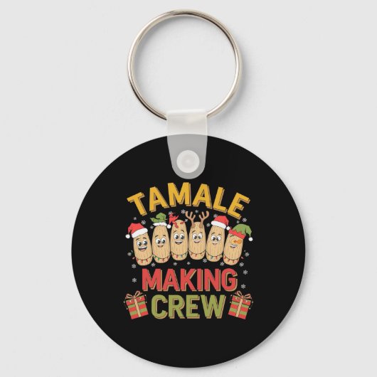 Tamale maakt bemanning grappige Mexicaanse kerstpy Sleutelhanger (Voorkant)