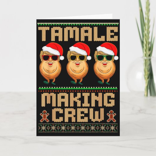Tamale Maken Bemanning Tamale Seizoen Grappig Mexi Kaart (Voorkant)