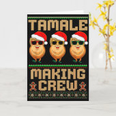 Tamale Maken Bemanning Tamale Seizoen Grappig Mexi Kaart (Gele Bloem)