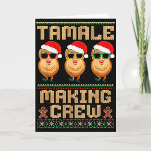 Tamale Maken Bemanning Tamale Seizoen Grappige Mex Kaart