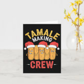 Tamale maken Crew Christmas Cooking Party Fun Kaart (Gele Bloem)
