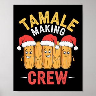 Tamale maken Crew Christmas Cooking Party Fun Poster