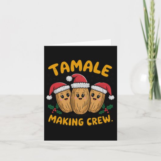 Tamale maken Crew Kerstfeest Mexicaanse familie Kaart (Voorkant)