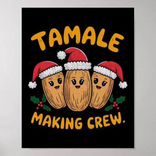 Tamale maken Crew Kerstfeest Mexicaanse familie Poster (Voorkant)