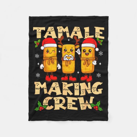 Tamale Making Crew Tamale Season Funny Mexican Chr Fleece Deken (Voorkant)