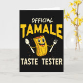 Tamale Taste Tester Funny Mexican Food Tamale Maki Kaart (Gele Bloem)