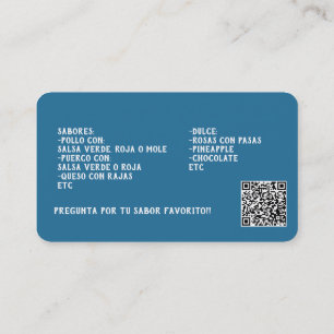 Tamales aangepaste QR-code Visitekaartje
