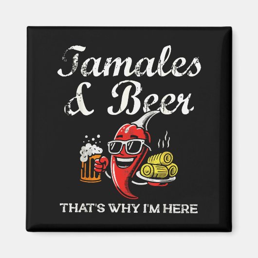 Tamales &amp; Beer Funny Tamale Season Mexican Chr Magneet (Voorkant)
