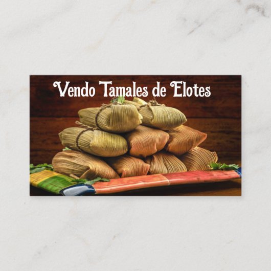 Tamales de elotes visitekaartje (Voorkant)