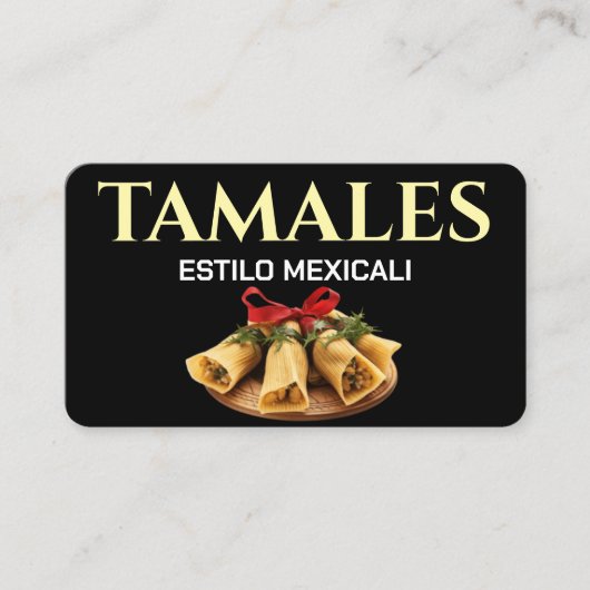 Tamales Estilo Mexicali Visitekaartje (Voorkant)