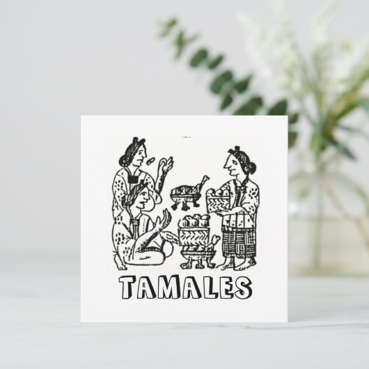 Tamales (Florentine Codex, 16e eeuw) Kaart (Staand voorkant)