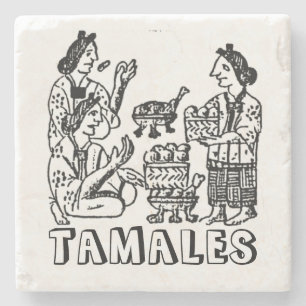 Tamales (Florentine Codex, 16e eeuw) Stenen Onderzetter
