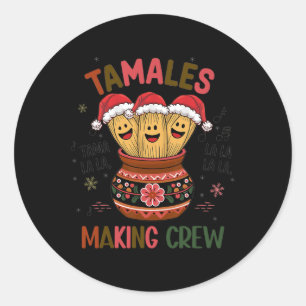 Tamales maken bemanning Tamale seizoen grappig Mex Ronde Sticker
