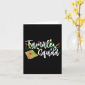 Tamales Squad Tamales Crew Fun Christmas Kaart (Gele Bloem)