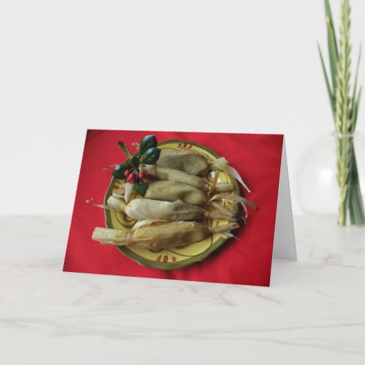 Tamales van Kerstmis Feestdagen Kaart (Voorkant)