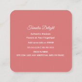 Tamales Vierkante Visitekaartje (Achterkant)