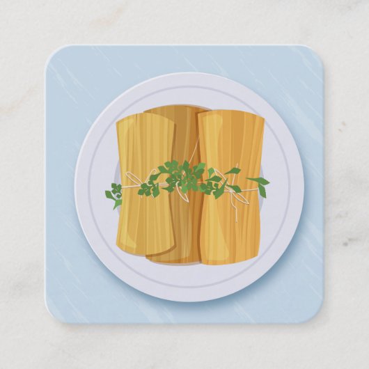 Tamales Vierkante Visitekaartje (Voorkant)