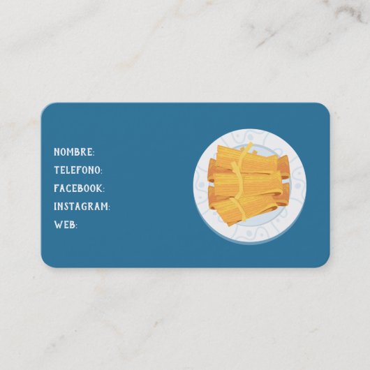 Tamales Visitekaartje (Voorkant)