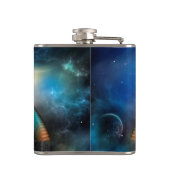 Tamalin 5 Science Fiction Artwork Flask Heupfles (Achterkant)