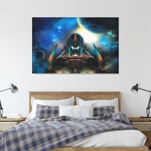 Tamalin 5 Science Fiction Artwork Stretched Canvas (Insitu (Slaapkamer))