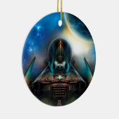 Tamalin 5 Science Fiction Fractal Artwork Keramisch Ornament (Rechts)