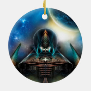 Tamalin 5 Science Fiction Fractal Artwork Keramisch Ornament