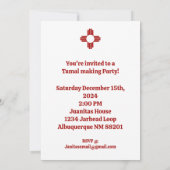 Tamalita Tamal Zia Bloemen Tamales Kaart (Achterkant)