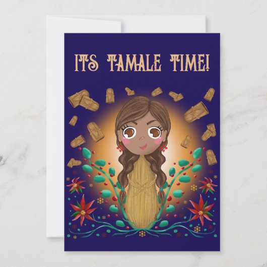 Tamalita Tamal Zia Bloemen Tamales Kaart (Voorkant)