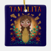 Tamalita Tamal Zia Flowers Tamales Keramisch Ornament (Voorkant)