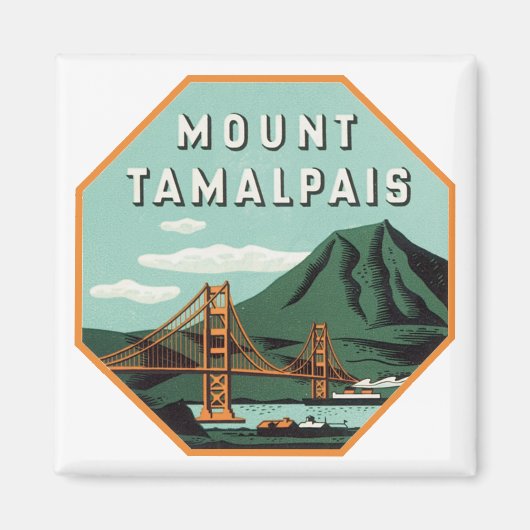 Tamalpais-bagagelabel monteren magneet (Voorkant)