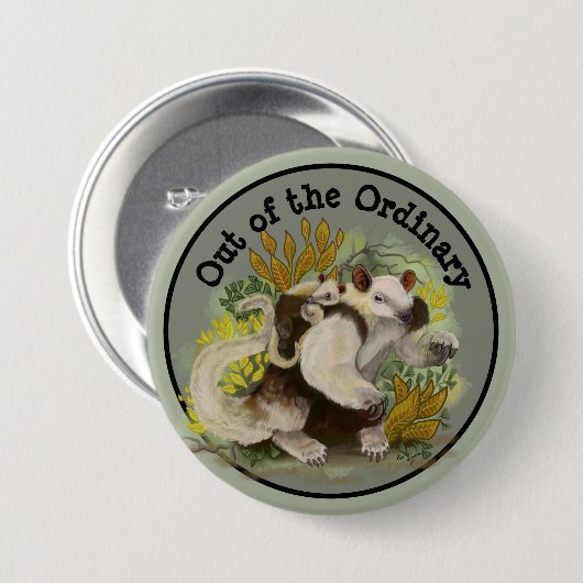 Tamandua Anteater Ronde Button 7,6 Cm (Voorkant /achterkant)
