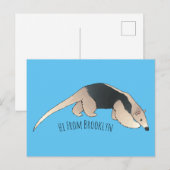 Tamandua-cartoon Briefkaart (Voorkant / Achterkant)