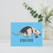 Tamandua-cartoon Briefkaart (Staand voorkant)